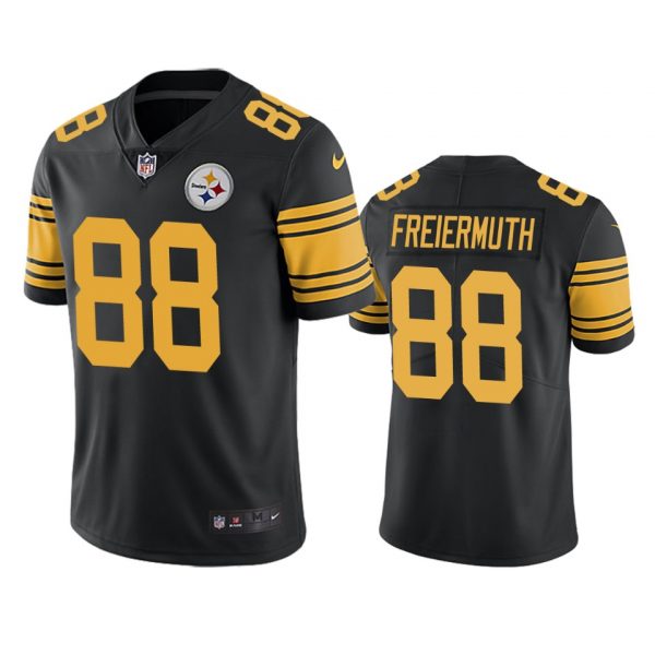 Personalized Men’s #88 Pat Freiermuth Pittsburgh Steelers Black Color Rush Limited Jersey Stitched
