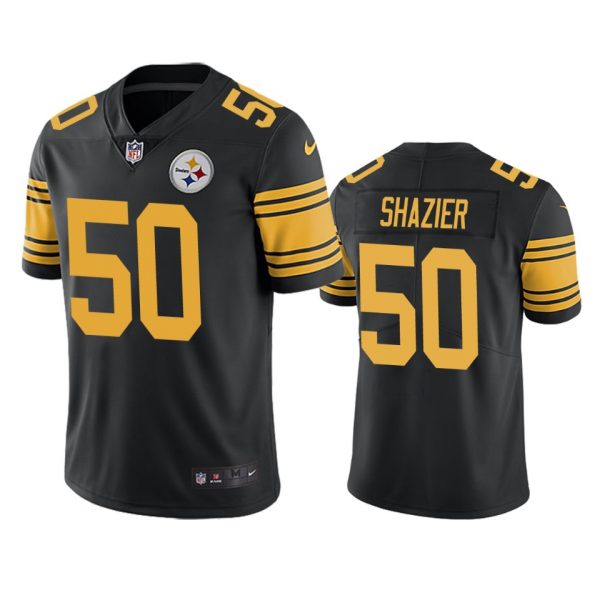 Personalized Men’s #50 Ryan Shazier Pittsburgh Steelers Black Color Rush Limited Jersey Stitched