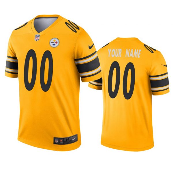 Personalized Men’s Pittsburgh Steelers Limited Jersey Stitched Yellow