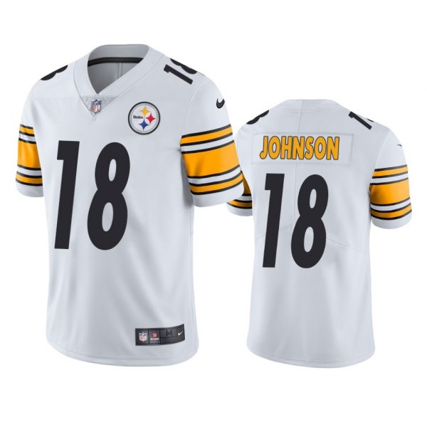 Personalized Men’s #18 Diontae Johnson Pittsburgh Steelers Limited Jersey Stitched White