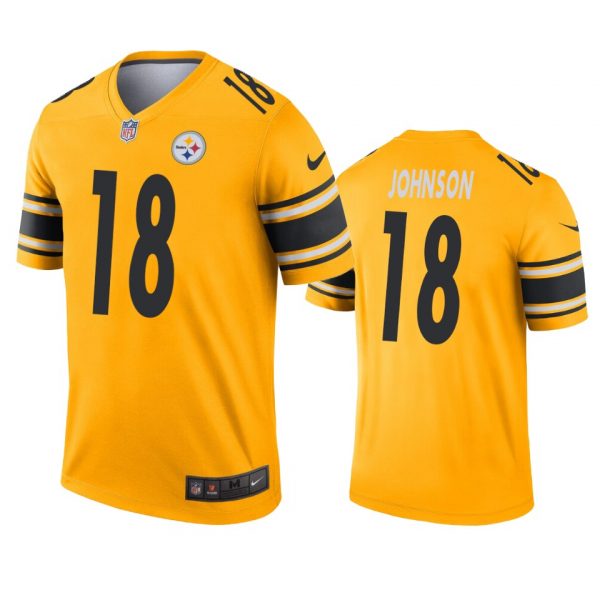 Personalized Men’s #18 Diontae Johnson Pittsburgh Steelers Limited Jersey Stitched Yellow