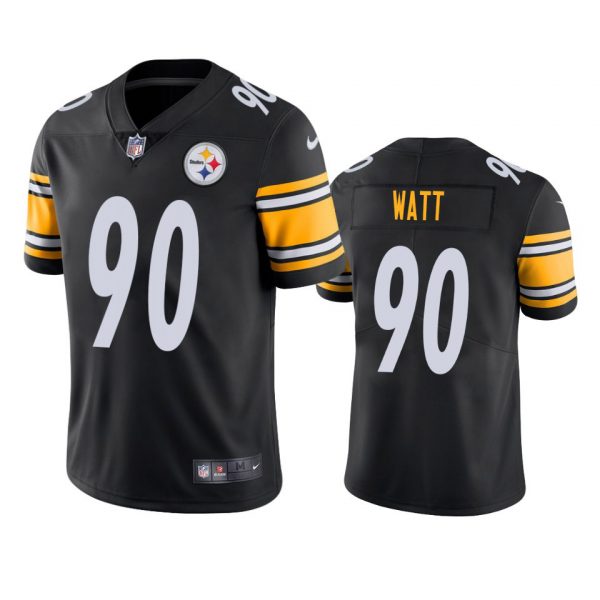 Personalized Men’s #90 T.J. Watt Pittsburgh Steelers Limited Jersey Stitched Black