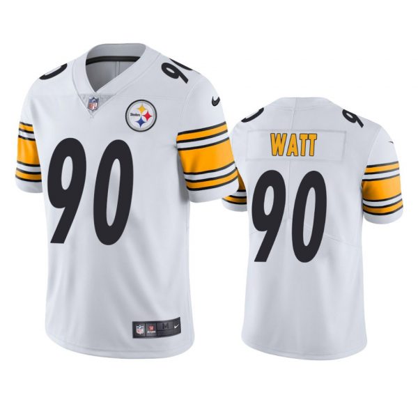 Personalized Men’s #90 T.J. Watt Pittsburgh Steelers Limited Jersey Stitched White