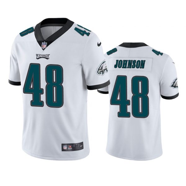 Personalized Men’s Patrick Johnson Philadelphia Eagles Limited Jersey Stitched White