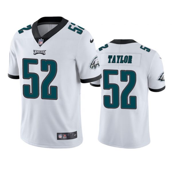 Personalized Men’s Davion Taylor Philadelphia Eagles Limited Jersey Stitched White