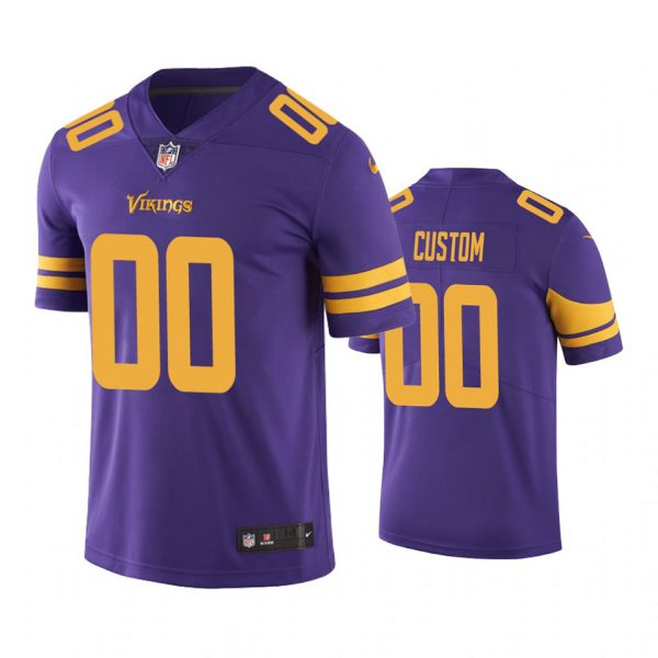 Personalized Men’s Minnesota Vikings Limited Stitched Jersey Purple
