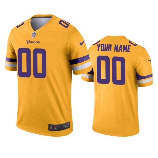 Personalized Men’s Minnesota Vikings Limited Stitched Jersey Yellow