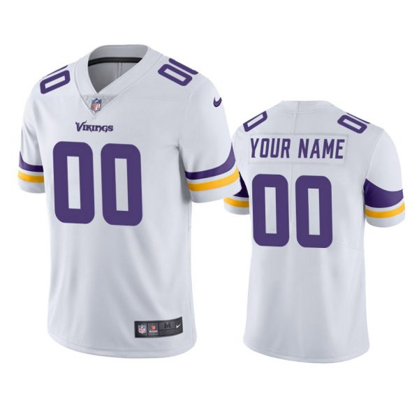 Personalized Men’s Minnesota Vikings Limited Stitched Jersey White