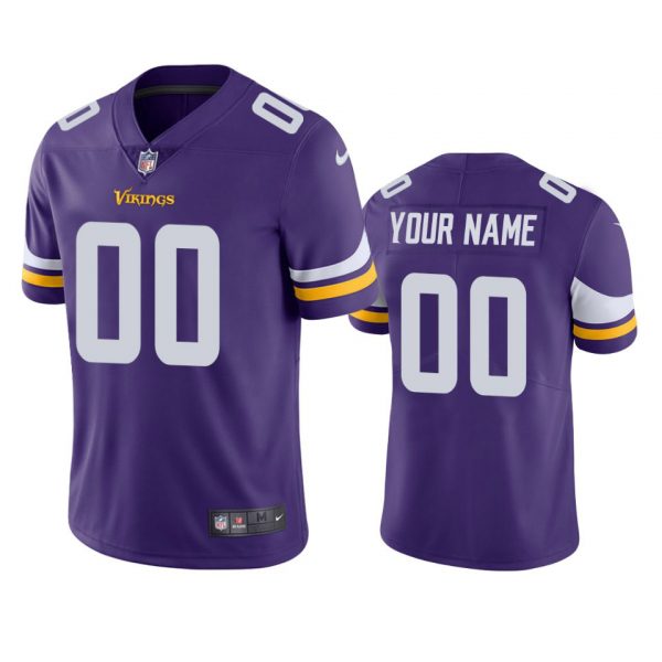Personalized Men’s Minnesota Vikings Limited Stitched Jersey Purple