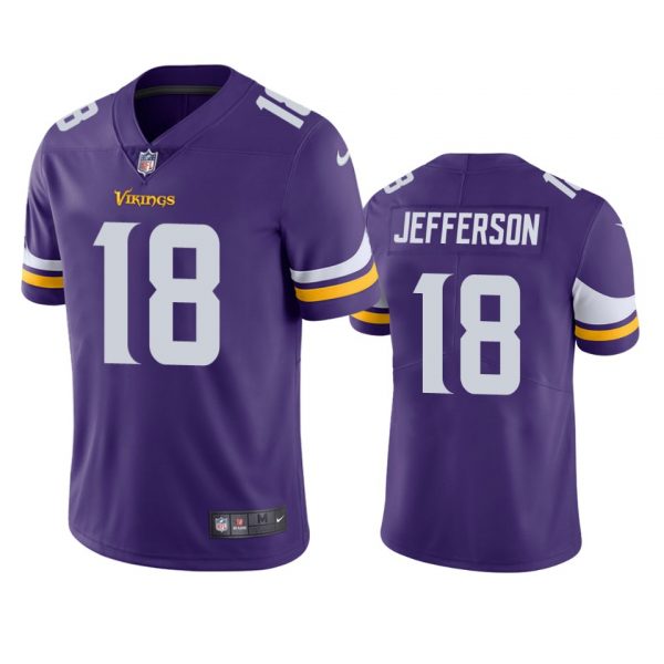 Personalized Men’s Justin Jefferson Minnesota Vikings Limited Stitched Jersey Purple