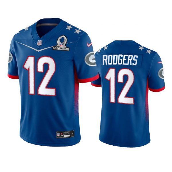 Personalized Men’s Aaron Rodgers Green Bay Packers 2022 NFC Pro Bowl Stitched Jersey Royal