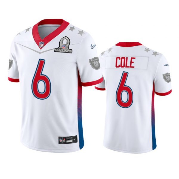 Personalized Men’s A.J. Cole Las Vegas Raiders 2022 AFC Pro Bowl Stitched Jersey White