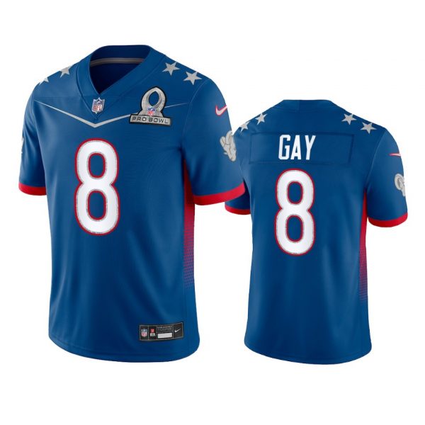 Personalized Men’s Matt Gay Los Angeles Rams 2022 NFC Pro Bowl Stitched Jersey Royal