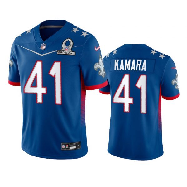 Personalized Men’s Alvin Kamara New Orleans Saints 2022 NFC Pro Bowl Stitched Jersey Royal