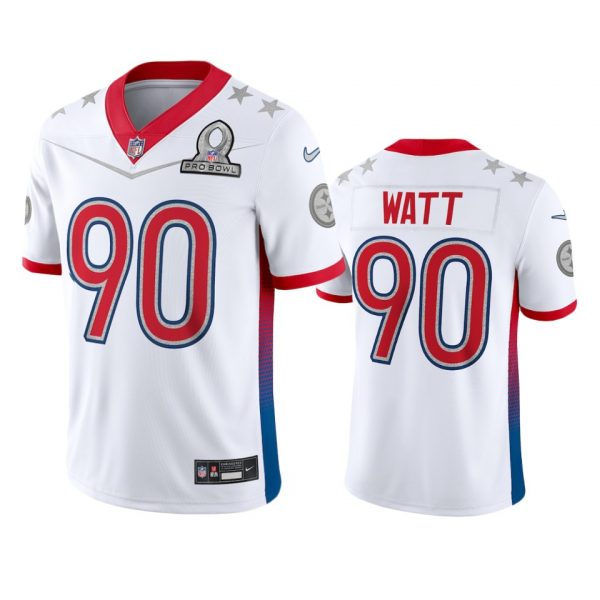 Personalized Men’s T.J. Watt Pittsburgh Steelers 2022 AFC Pro Bowl Stitched Jersey White