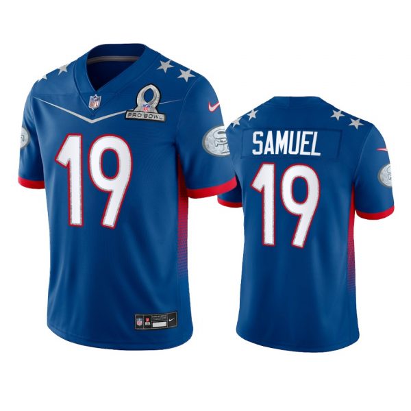 Personalized Men’s Deebo Samuel San Francisco 49ers 2022 NFC Pro Bowl Stitched Jersey Royal