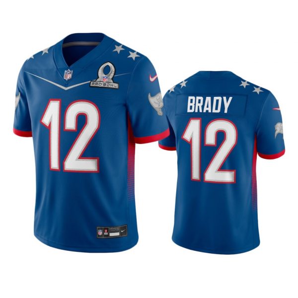 Personalized Men’s Tom Brady Tampa Bay Buccaneers 2022 NFC Pro Bowl Stitched Jersey Royal