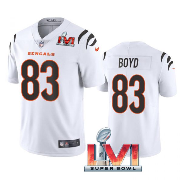 Personalized Men’s Tyler Boyd Cincinnati Bengals 2022 Super Bowl LVI Limited Stitched Jersey White
