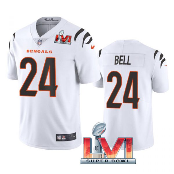 Personalized Men’s Vonn Bell Cincinnati Bengals 2022 Super Bowl LVI Limited Stitched Jersey White