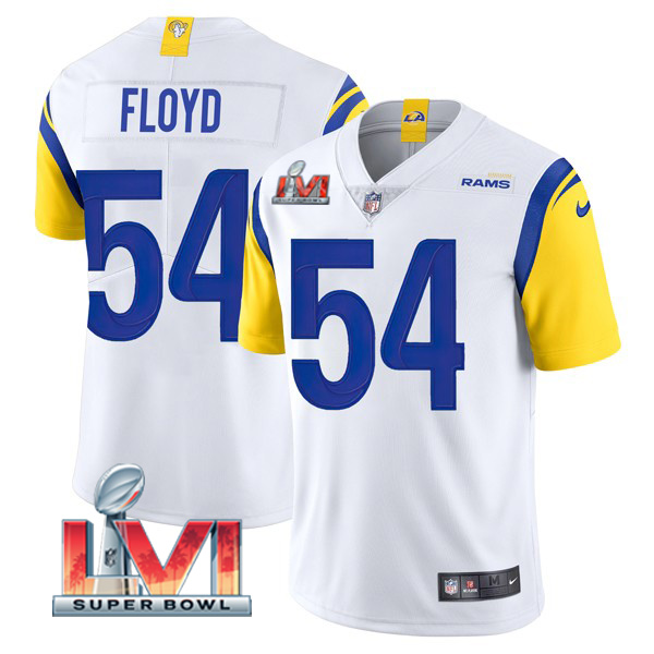 Personalized Men’s Leonard Floyd Los Angeles Rams 2022 Super Bowl LVI Limited Stitched Jersey White