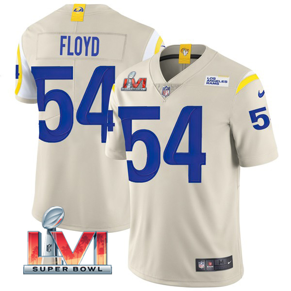 Personalized Men’s Leonard Floyd Los Angeles Rams 2022 Super Bowl LVI Limited Stitched Jersey Bone