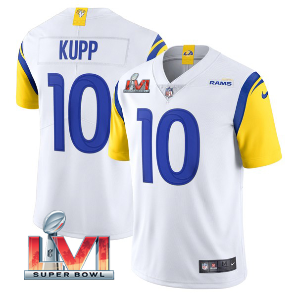 Personalized Men’s Cooper Kupp Los Angeles Rams 2022 Super Bowl LVI Limited Stitched Jersey White