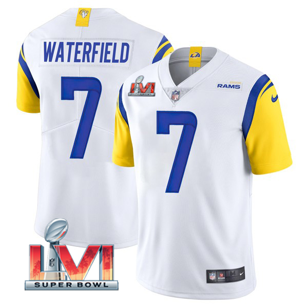Personalized Men’s Bob Waterfield Los Angeles Rams 2022 Super Bowl LVI Limited Stitched Jersey White