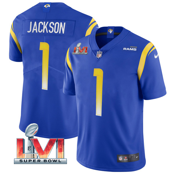 Personalized Men’s Desean Jackson Los Angeles Rams 2022 Super Bowl LVI Limited Stitched Jersey Royal