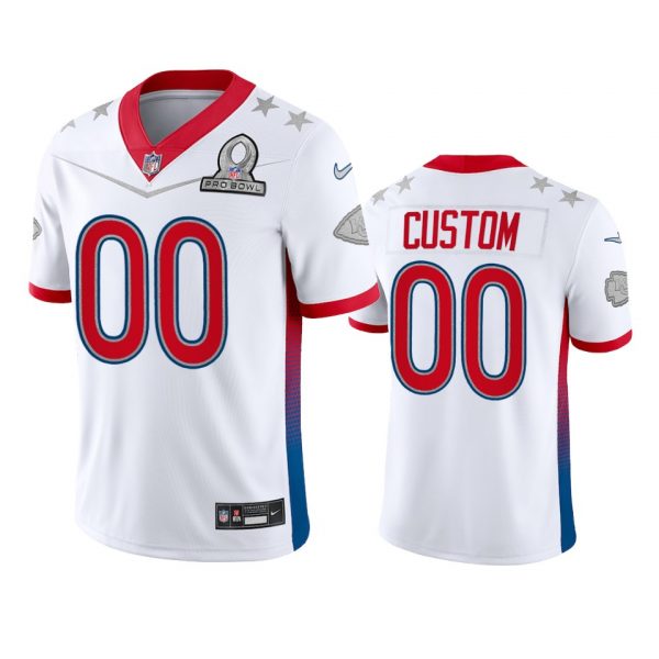 Personalized Men’s Kansas City Chiefs 2022 AFC Pro Bowl Stitched Jersey White