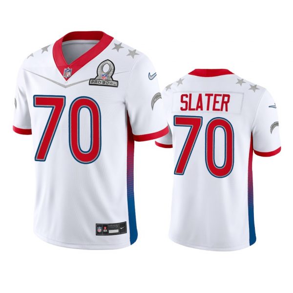 Personalized Men’s Rashawn Slater Los Angeles Chargers 2022 AFC Pro Bowl Stitched Jersey White