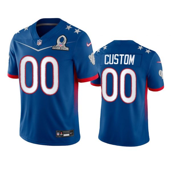 Personalized Men’s Los Angeles Rams 2022 NFC Pro Bowl Stitched Jersey Royal