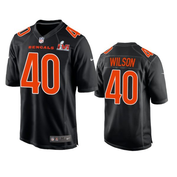 Personalized Men’s Brandon Wilson Cincinnati Bengals 2022 Super Bowl LVI Black Bound Game Stitched Jersey