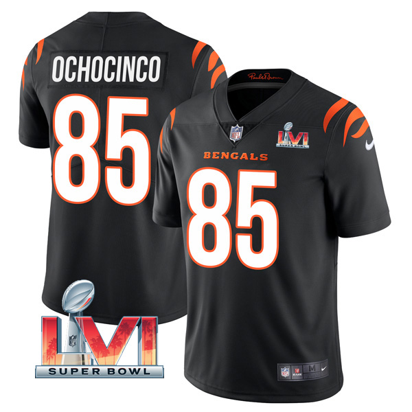 Personalized Men’s Chad Johnson Cincinnati Bengals 2022 Super Bowl LVI Limited Stitched Jersey Black