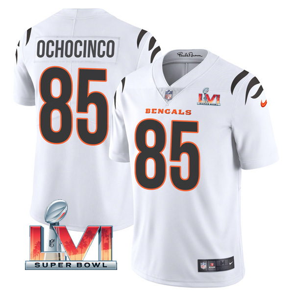 Personalized Men’s Chad Johnson Cincinnati Bengals 2022 Super Bowl LVI Limited Stitched Jersey White