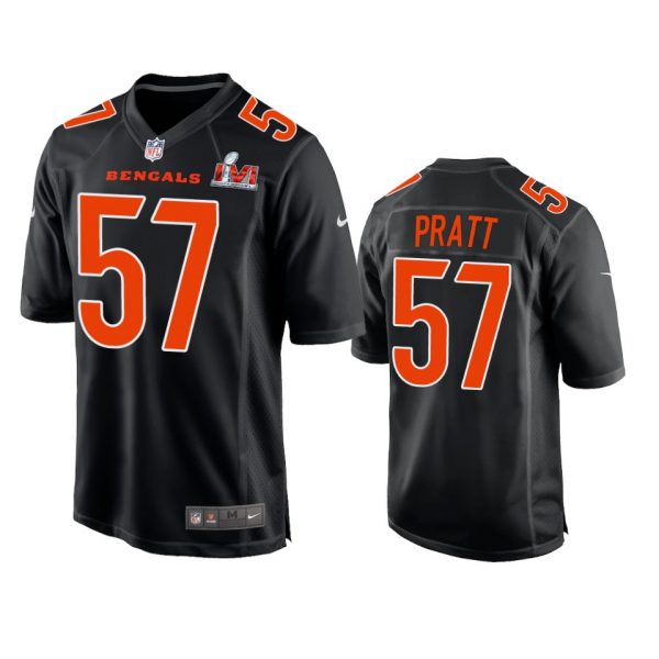Personalized Men’s Germaine Pratt Cincinnati Bengals 2022 Super Bowl LVI Black Bound Game Stitched Jersey