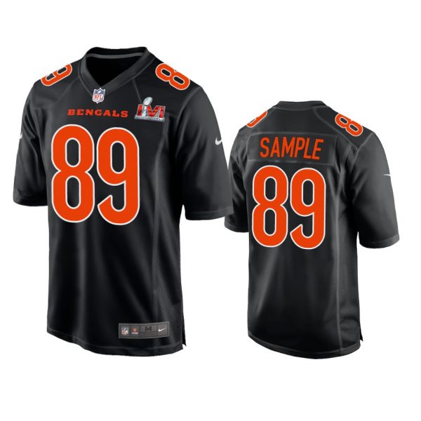 Personalized Men’s Drew Sample Cincinnati Bengals 2022 Super Bowl LVI Black Bound Game Stitched Jersey