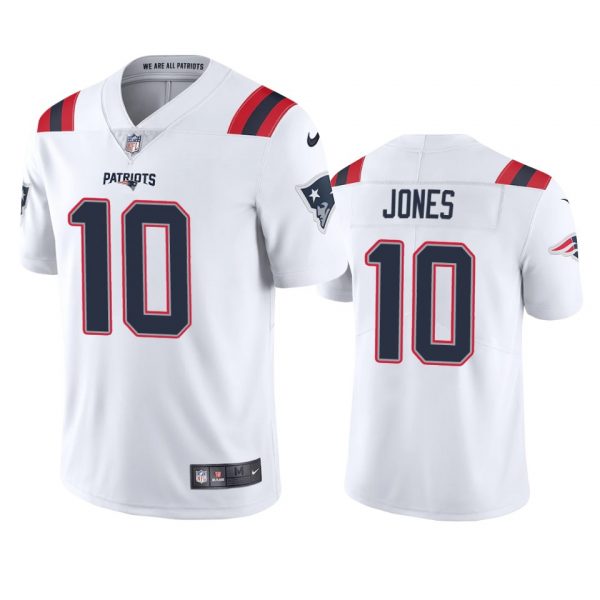 Personalized Men’s Mac Jones New England Patriots Limited Stitched Jersey White