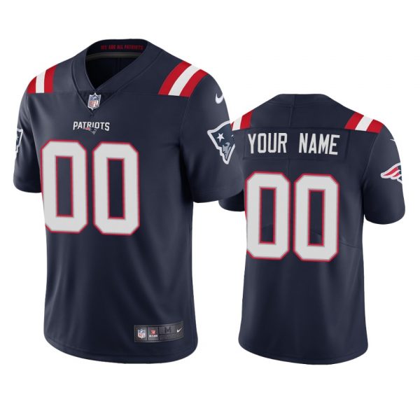 Personalized Men’s New England Patriots Limited Stitched Jersey Navy