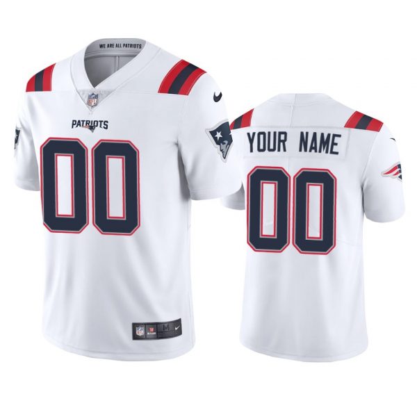 Personalized Men’s New England Patriots Limited Stitched Jersey White