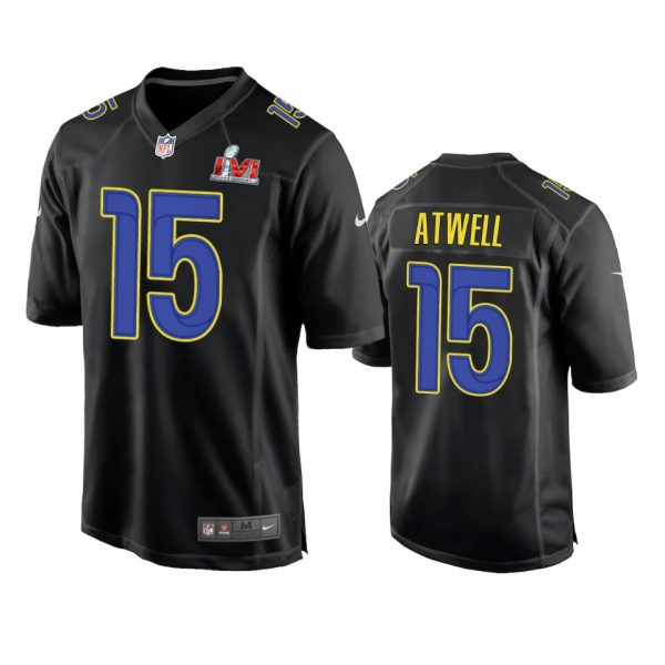 Personalized Men’s Tutu Atwell Los Angeles Rams 2022 Super Bowl LVI Black Bound Game Stitched Jersey