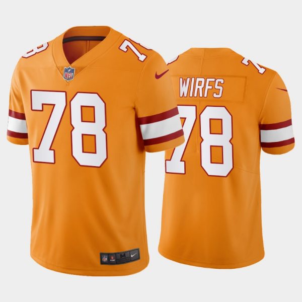 Personalized Men’s Tristan Wirfs Tampa Bay Buccaneers Orange Creamsicle Throwback Stitched Jersey