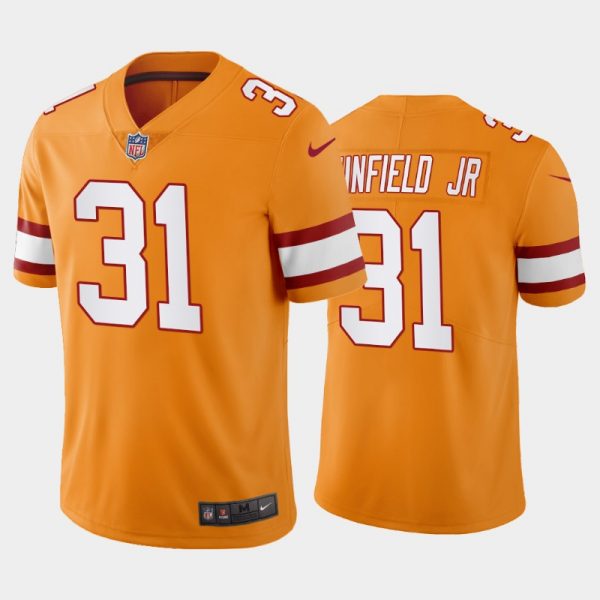 Personalized Men’s Antoine Winfield Jr. Tampa Bay Buccaneers Orange Creamsicle Throwback Stitched Jersey