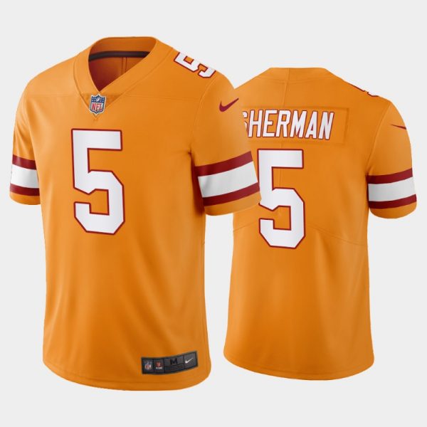 Personalized Men’s Richard Sherman Tampa Bay Buccaneers Orange Creamsicle Throwback Stitched Jersey