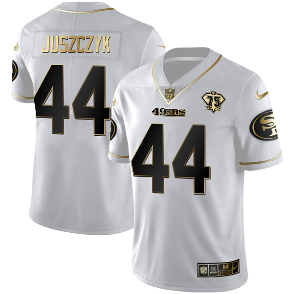Personalized Men’s San Francisco 49ers Kyle Juszczyk White Gold Limited Jersey Stitched