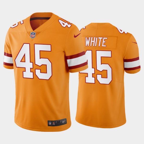 Personalized Men’s Devin White Tampa Bay Buccaneers Orange Creamsicle Throwback Stitched Jersey