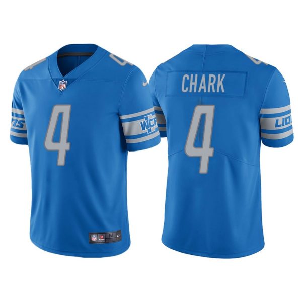 Personalized Men’s Detroit Lions D.J. Chark Blue Limited Stitched Jersey