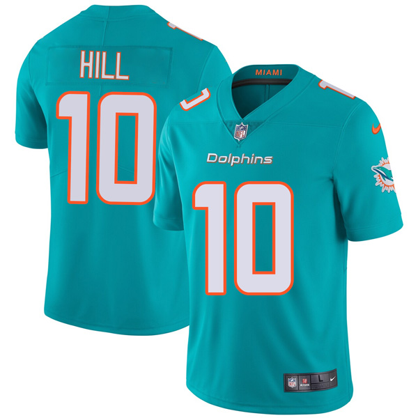Personalized Men’s Miami Dolphins Tyreek Hill Aqua Limited Stitched Jersey