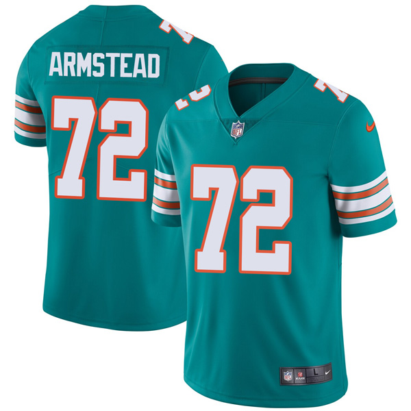 Personalized Youth Miami Dolphins Terron Armstead Aqua Throwback Limited Stitched Jersey