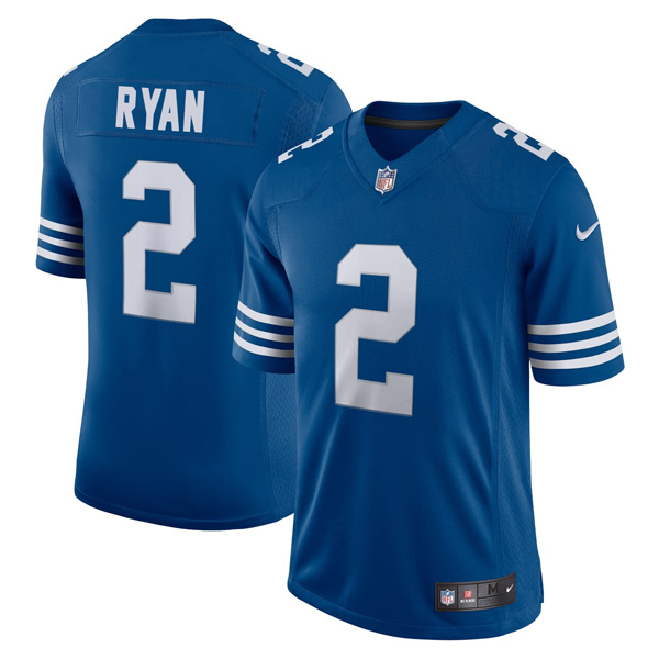 Personalized Men’s Indianapolis Colts Matt Ryan Blue Color Rush Stitched Jersey