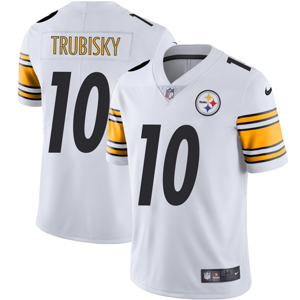 Personalized Men’s Pittsburgh Steelers Mitchell Trubisky White Limited Stitched Jersey